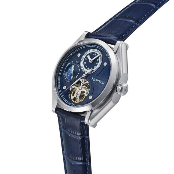 NWT Authentic Heritor Antoni Automatic Blue Dial Men's Watch - Picture 3 of 3